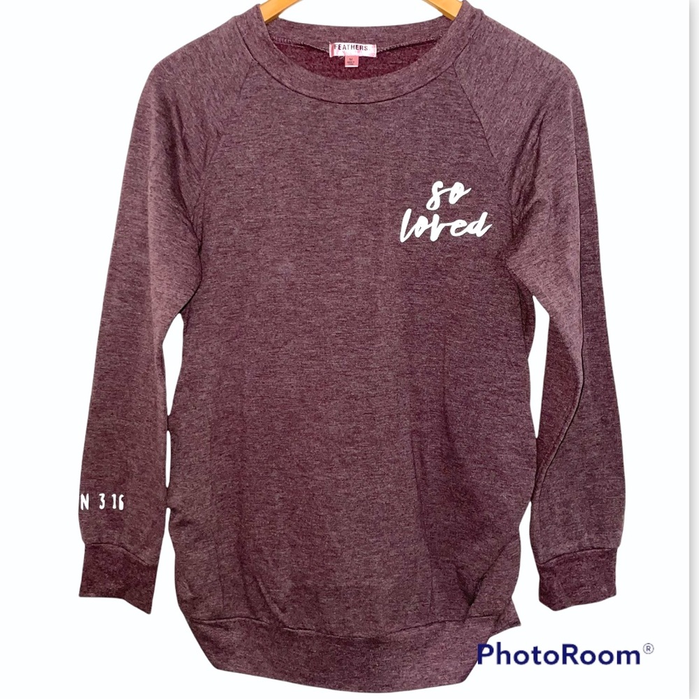 Feathers Maternity Bible Scripture Sweater - image 1